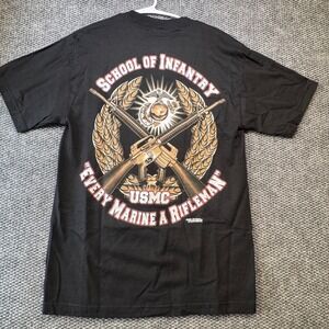 7.62 Design USMC School of Infantry Black T-Shirt Every Marine a Rifleman Med